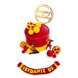 Galatasaray Temalı Pasta | Kişiye Özel Taraftar Pastası | Maltepe Pasta