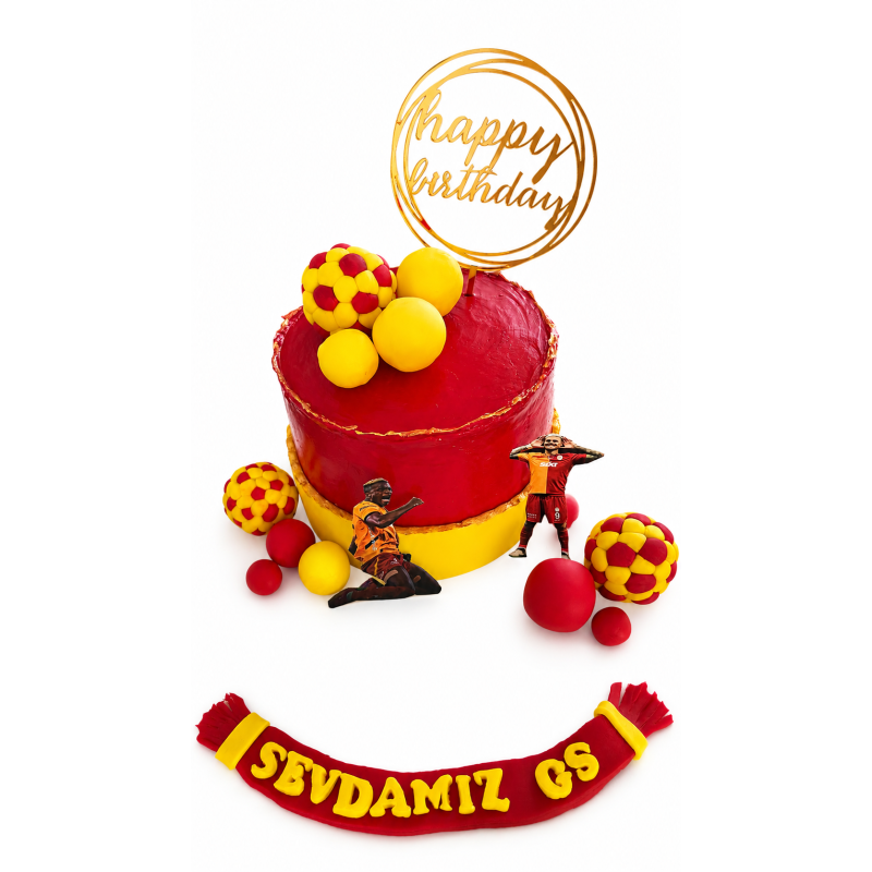 Galatasaray Temalı Pasta | Kişiye Özel Taraftar Pastası | Maltepe Pasta