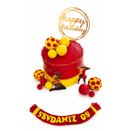 Galatasaray Temalı Pasta | Kişiye Özel Taraftar Pastası | Maltepe Pasta